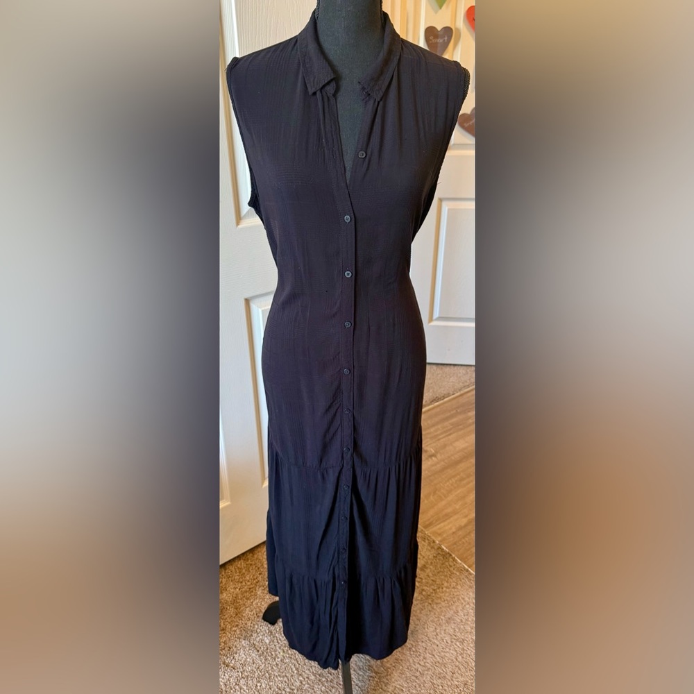 Croft & Barrow||Black tank button down dress